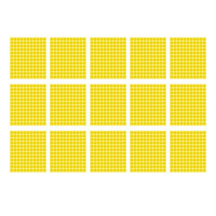 8/13/25/50mm Colour Sticker Dots Adhesive Round Labels Circular Scrapbooking Yellow - Aimall