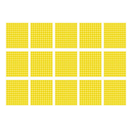 8/13/25/50mm Colour Sticker Dots Adhesive Round Labels Circular Scrapbooking Yellow - Aimall