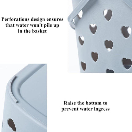 4pcs Handheld Love Storage Basket Bathroom Organizer Bath Storage Basket Set