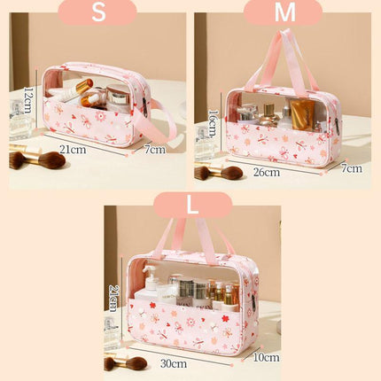3PCS Large Capacity Transparent Waterproof Makeup Travel Storage Toiletry Bag
