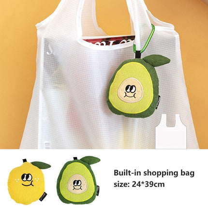 Cartoon Fruit Shopping Bag Cute Doll Folding Eco-Friendly Pendant Tote Bag