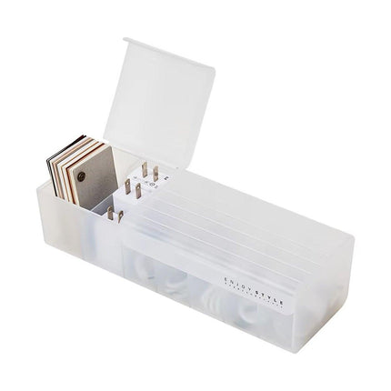 Data Cable Storage Box with Cover Organizer for Cables Chargers and Accessories