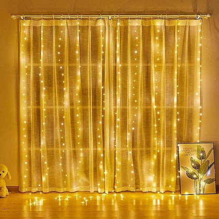3Mx3M 300 LED Fairy String Light Outdoor Garden Wedding Party Curtain Lamp Xmas - Aimall