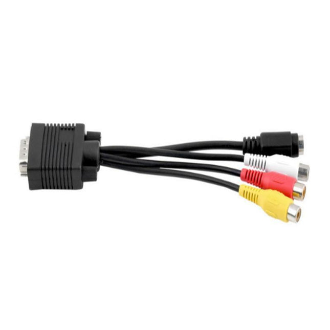 High-Quality PC VGA to S-Video 3RCA TV Converter Cable - Seamless Video Adapter Solution - Aimall