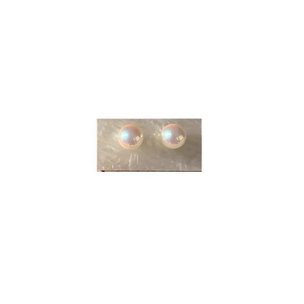 Delicate 925 Sterling Silver 8,10,12,14mm Natural Freshwater Pearl Stud Earrings - Aimall