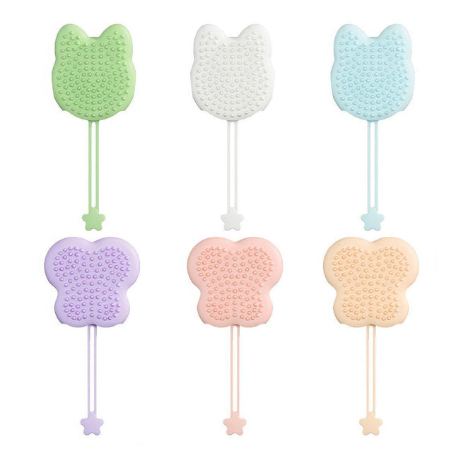 Double Hand Cat Bath Gloves Hair Removal Comb Grooming Floating Hair