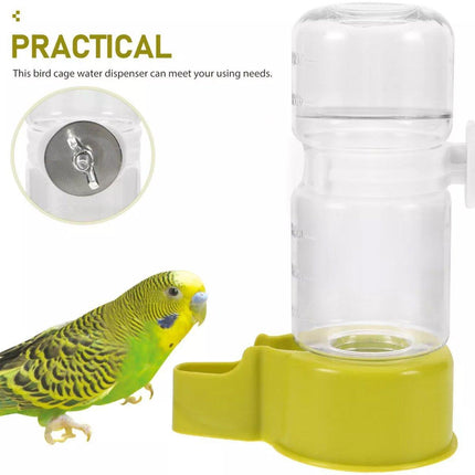 Pet Bird Waterer Automatic Water Feeder Adapter Parrots Cage Drinker Parrots