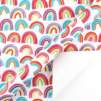 Rainbow Wrapping Paper All Occasions High Quality Coated Clear Textured Patterns