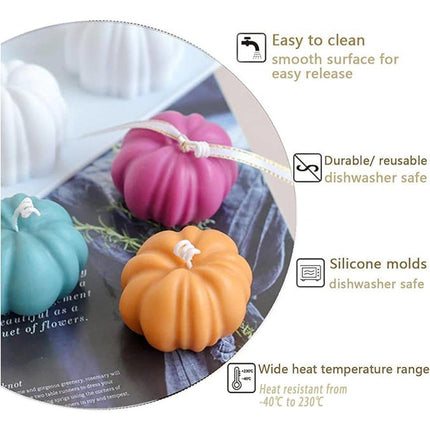 Halloween Silicone Chocolate Cake Mold Pumpkin Mold Baking DIY Handmade Soap