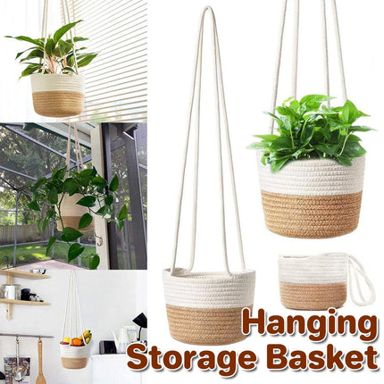 Hanging Storage Basket Wall Planter Decorative Hanging Basket for Plants Storage