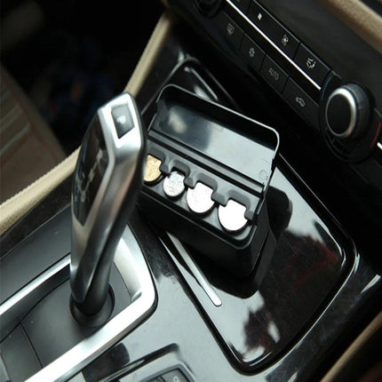 2X Car Coin Holder Portable Mini Change Storage Box Container Organizer Interior