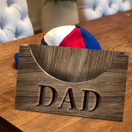 For Dad Rustic Wooden Hat Holder Display Stand Hat Storage Box For Baseball Caps
