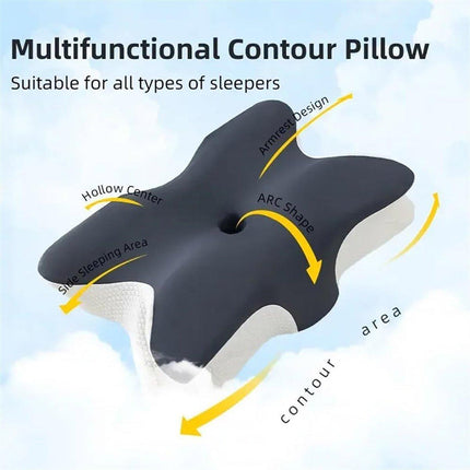 Memory Foam Butterfly Pillow Neck Support Slow Rebound Cervical Pillow