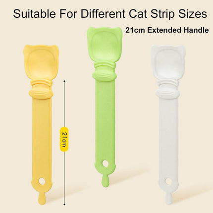 Cat Strip Scoop Squeezer Feeder Snack Spoon Easy Cat Feeding Treats