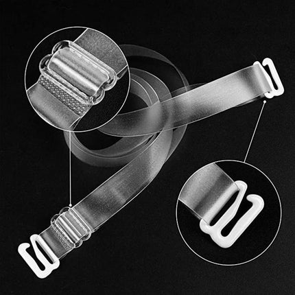 3 PAIRS/ LOT Clear Bra Straps Transparent Metal Buckle Invisible Adjustable - Aimall