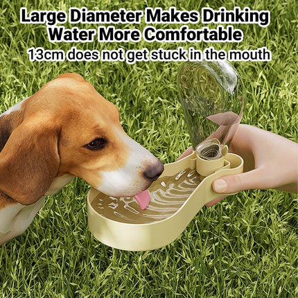 Portable Pet Water Bottle Outdoor Feeder Dual Purpose Drinking Travel Use