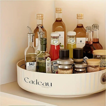 Kitchen Rotating Spice Rack Storage Organizer Multifunctional Round Tray Holder