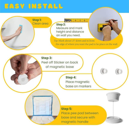 2pcs Dog Pee Pad Holder Wall Mounted Pet Urine Pad Grip Strong Adhesive Non Slip