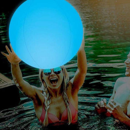 Outdoor Inflatable Beach Ball LED Light Swimming Pool Party Water Game Toys - Aimall