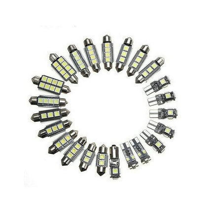 23x Car 12v Led Festoon Interior White Light Bulb 5050 5smd Auto Dome Globe DF - Aimall
