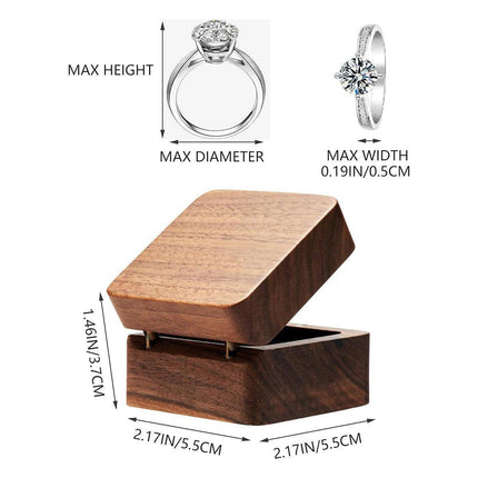 Wooden Jewelry Box Ring Holder Trinket Storage Organizer Keepsake Case Gifts