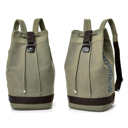 Canvas Sports Backpack Mens Leisure Travel Schoolbag Multi-purpose Backpack