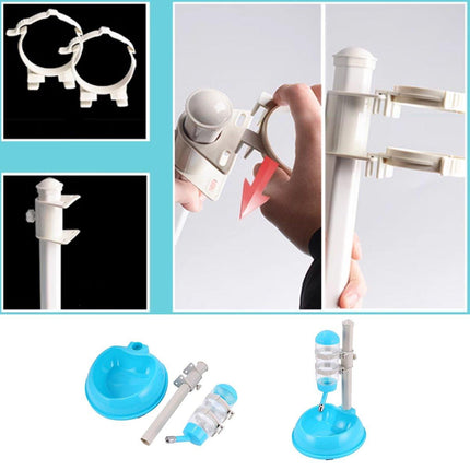 Pet Drinking Fountain Water Bottle Lifting Feeder Adjustable Pet Bowl for Pets