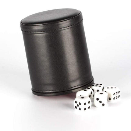 6pcs Leather Sieve Cups Dice Cups Set Colorful Cups for Board Game Players