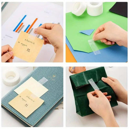 Transparent Tape Dispenser Holder Tape Cutter Refillable Desk Tape Holder