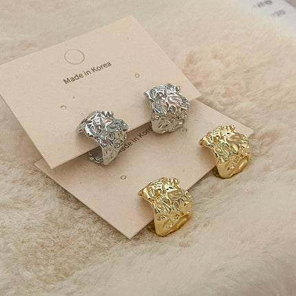 Girl Stud Earrings Korean Style Earrings Metal Ear Studs Women C Shape Earrings - Aimall