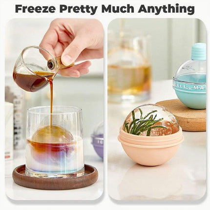 4Pcs Light Bulb Silicone Ice Ball Maker Mold for Whiskey Ice Mould Ice Cube Tray