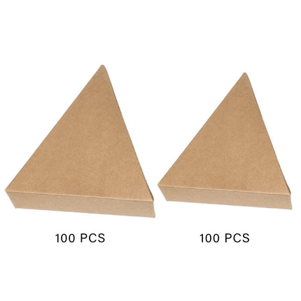 100pcs Triangle Pizza Boxes Packing Slice Pizza Storage Box for Takeaway