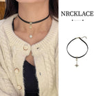 Unique Octagram Star Pendant Leather Rope Necklace Fashion Jewelry for Women