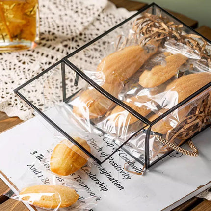 20PCS PET Handheld Snowflake Crisp Nougat Toffee Cookie Gift Packaging Box