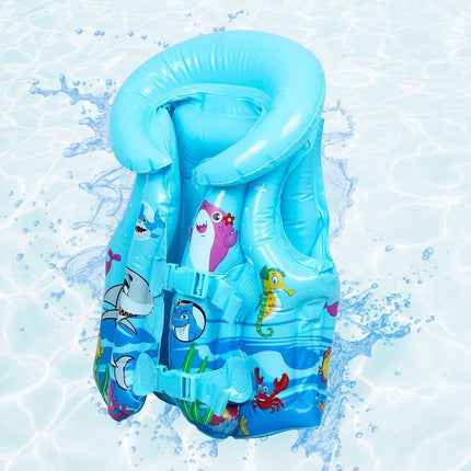 Inflatable Swim Vest with Buoyancy Support for Water Activities and Training Use