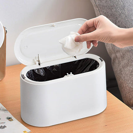 Desktop Wastebasket Organizer Small Trash Bin Compact Wastebasket for Office Use