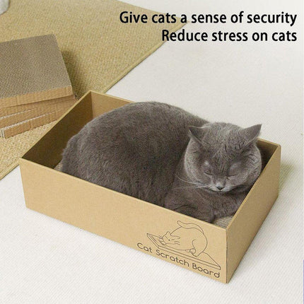 Eco-Friendly Corrugated Cardboard Cat Scratcher Cartoon Design and Play Hole