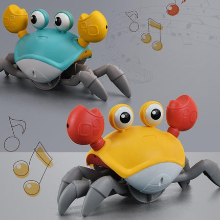 Electric Music Crawling Crab Baby Toy LED Light Up Kids Toddler Interactive Toys - Aimall