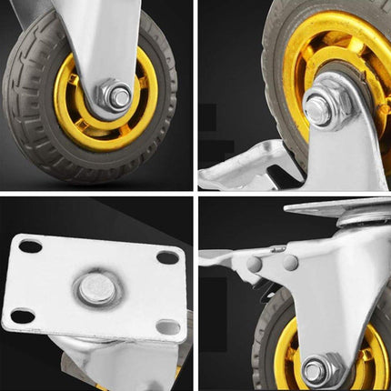 4pcs 6inch Heavy Duty Swivel Caster Wheels 150mm 1000kg Load 2 with Brakes