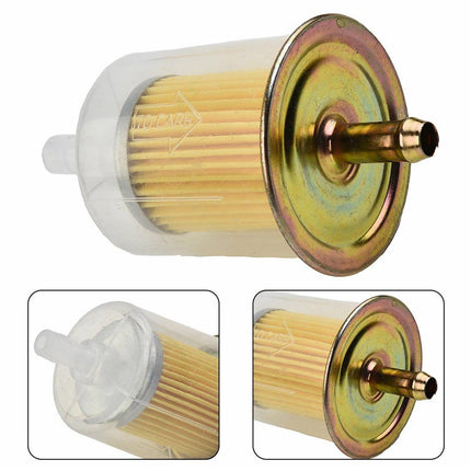 10pcs Motorcycle Fuel Filter Gasoline Cup Transparent Exhaust Detection Filter