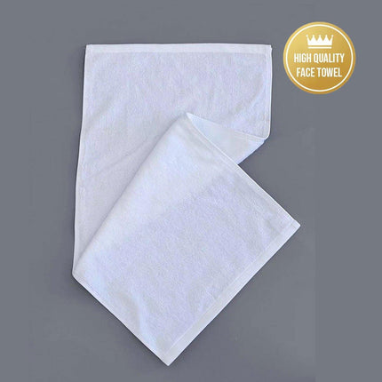 6pcs Absorbent White Bath Towels for Hotel Guesthouse Bathroom Home Use Set