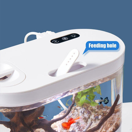 Mini Self-Circulating Desktop Fish Tank Eco-Friendly Creative Aquarium for Home