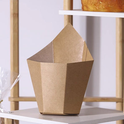 500PCS French Fries Cups Disposable Kraft Paper Cups Snack Containers Aimall
