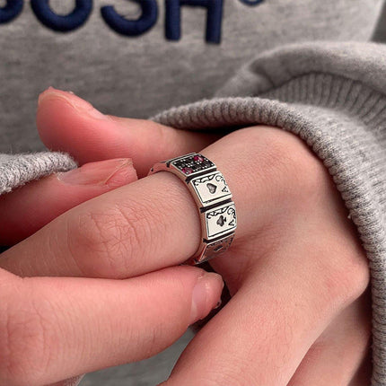 Non-Fading Hip Hop Open Ring for Girls Stylish Adjustable Fashion Jewelry