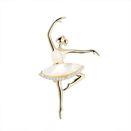 Elegant Ballet Girl Brooch Set Charming Dance Accessories Perfect Gift Idea
