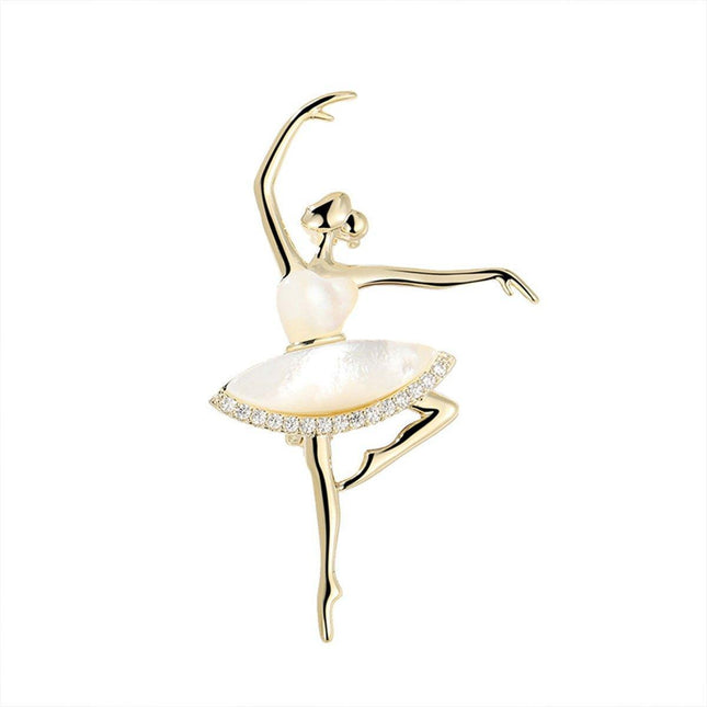 Elegant Ballet Girl Brooch Set Charming Dance Accessories Perfect Gift Idea