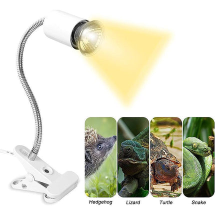 E27 Reptile Heating Light Turtle Lizard UVB + UVA Pet Heat Lamp Clip Holder - Aimall