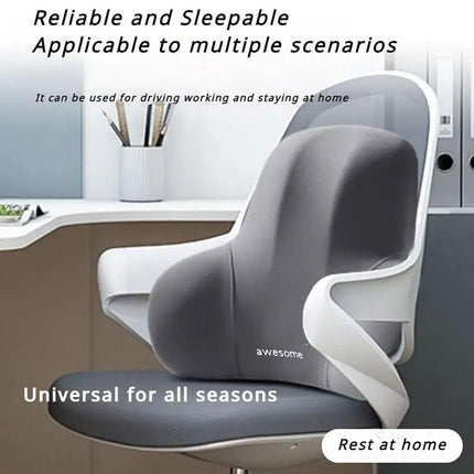 Office Chair Back Support Lumbar Cushion Seat Memory Foam Lumbar Pillow Comfort