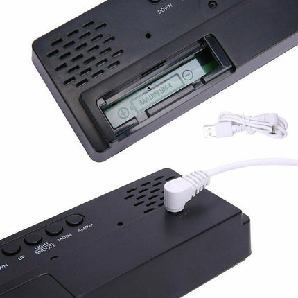 LED Digital Alarm Clock Large Display Dual Power Options Home Office Decor