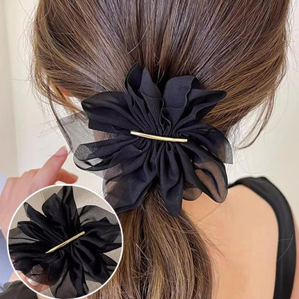 Chiffon Headdress Flower Hairpin Woman Sweet party hair Claw styling Hair Clips - Aimall